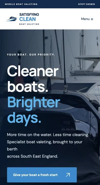 Satisfying Clean mobile design